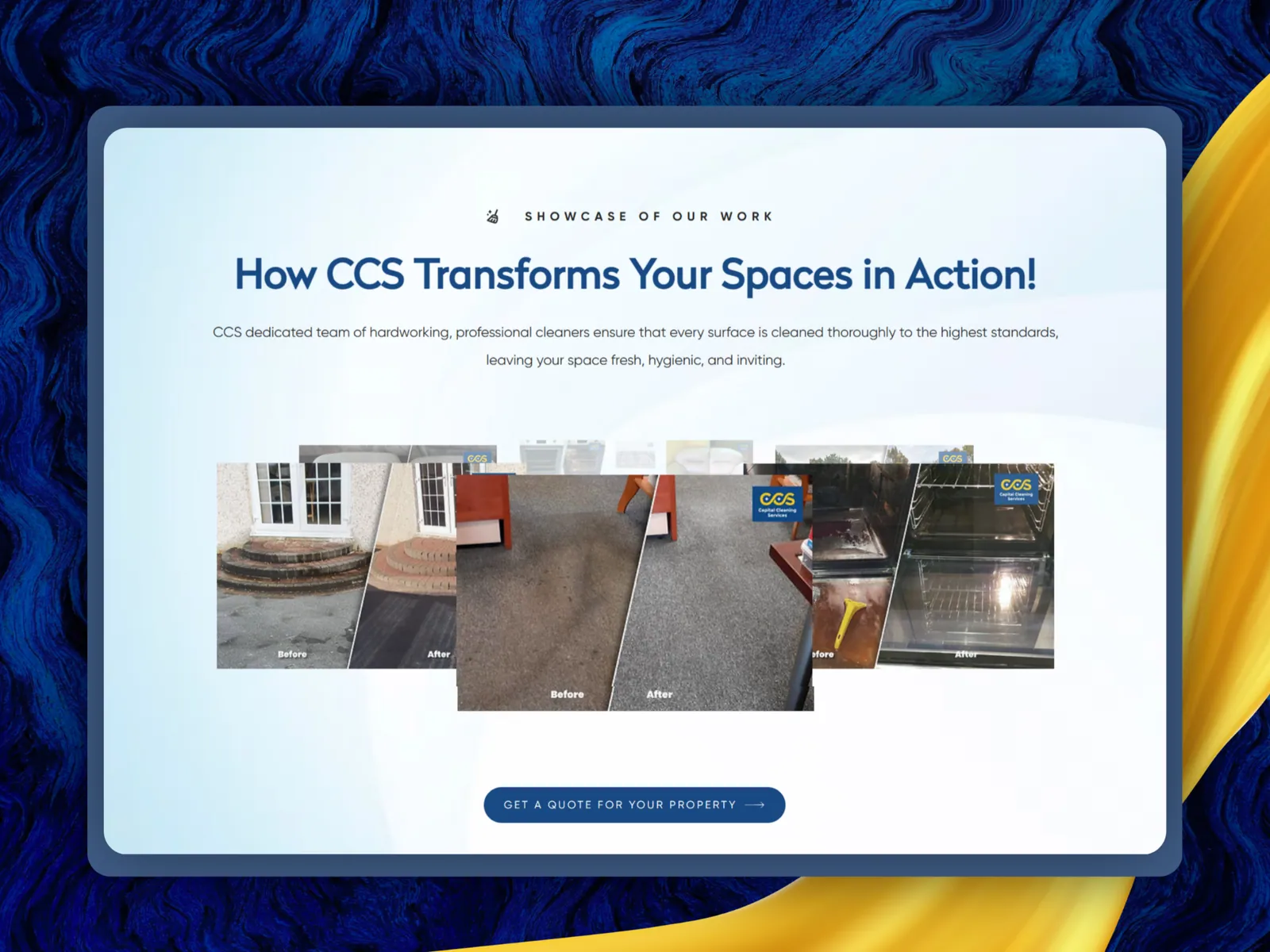 The before and after showcase of CCS cleaning work